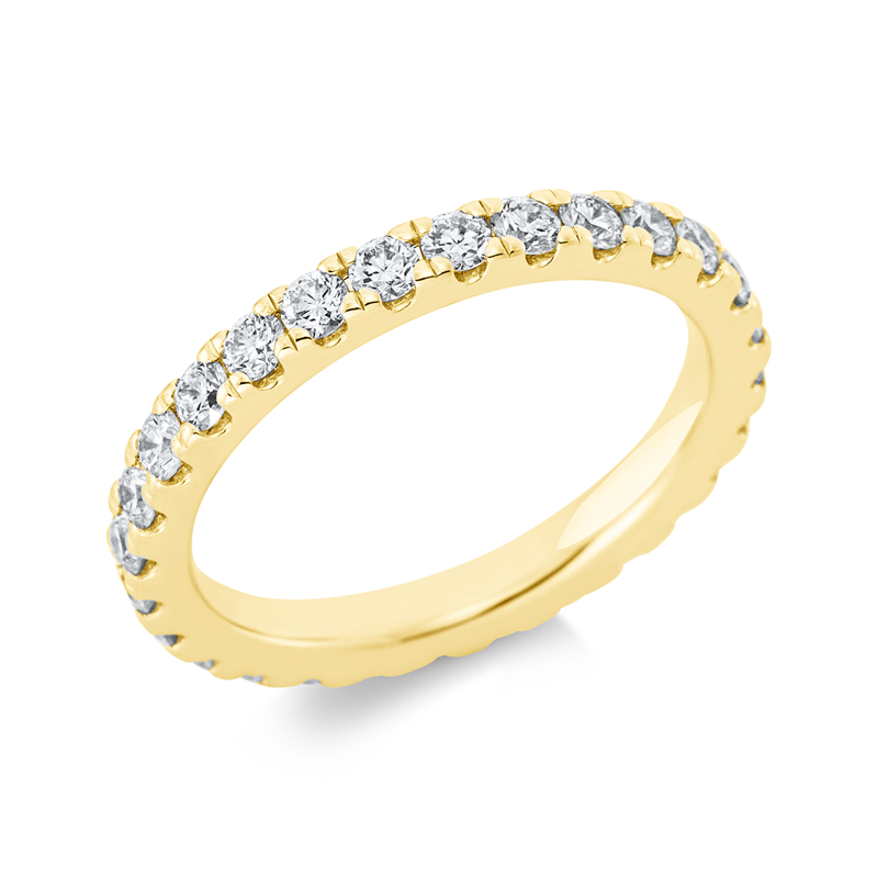 Ring 18 kt GG, 28 Brill. 1,29 ct, TW-si
