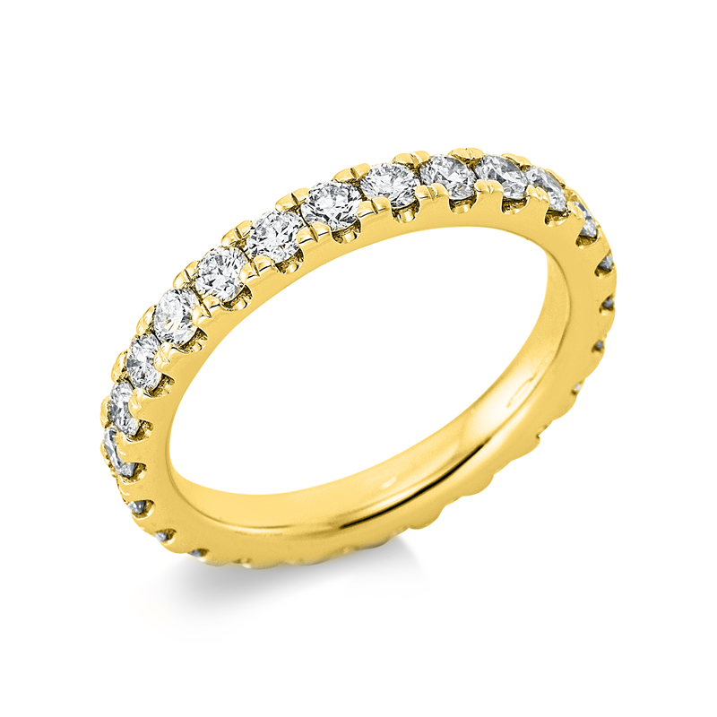 Ring 14 kt GG, 26 Brill. 1,59 ct, TW-si