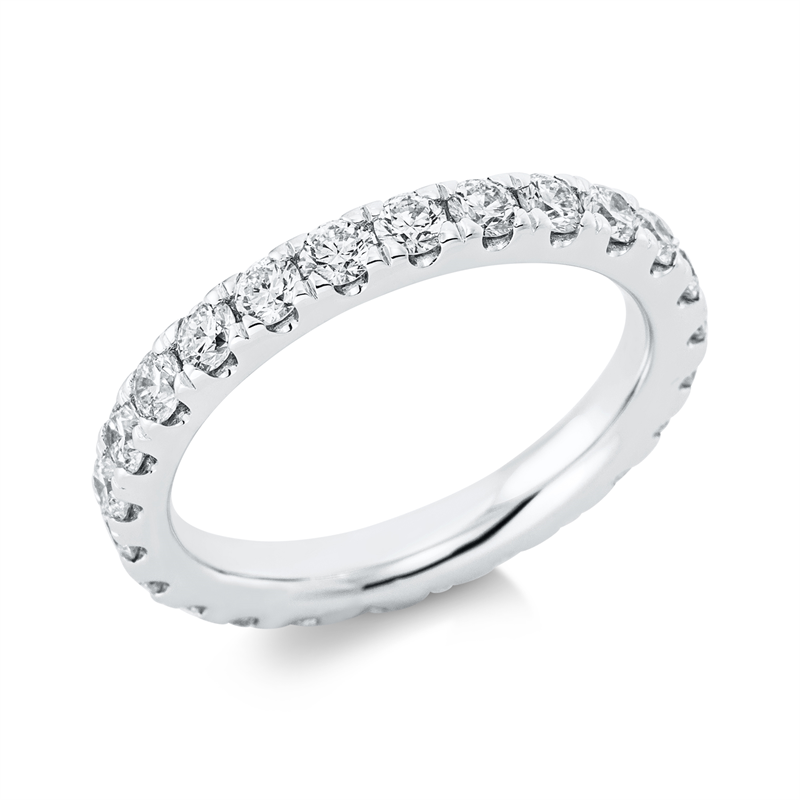 Ring 950 Pt Platin, 25 Brill. 1,72 ct, TW-si