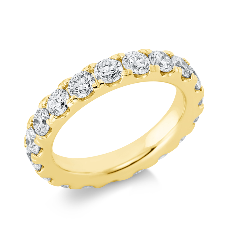 Ring 18 kt GG, 18 Brill. 3,08 ct, TW-si