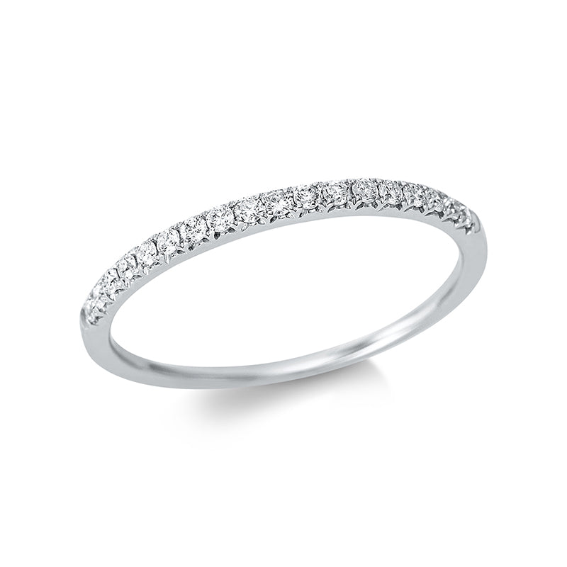 Ring 18 kt WG, 18 Brill. 0,16 ct, TW-si