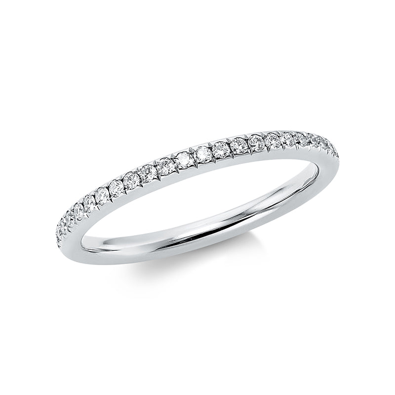 Ring 950 Pt Platin, 44 Brill. 0,37 ct, TW-si