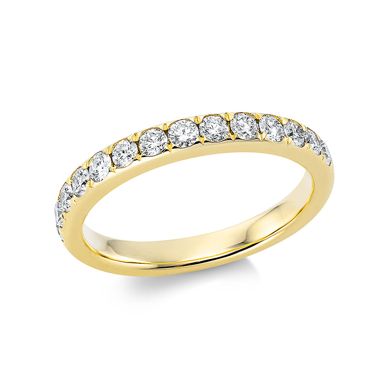 Ring 18 kt GG, 14 Brill. 0,56 ct, TW-si