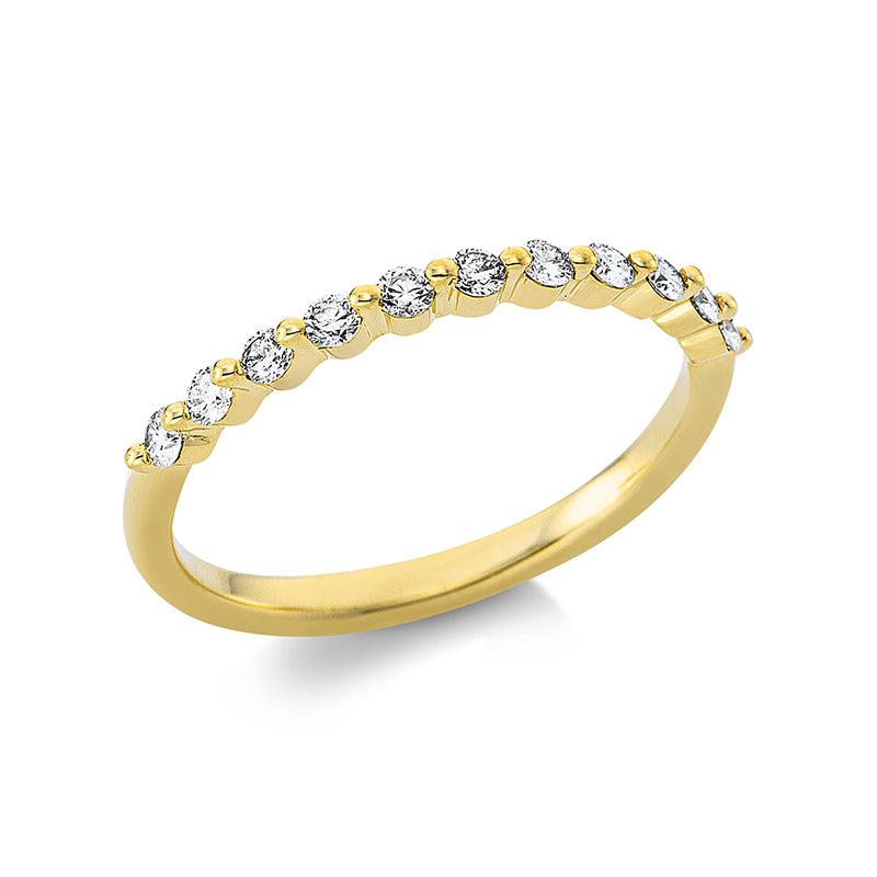 Ring 18 kt GG, 11 Brill. 0,26 ct, TW-si