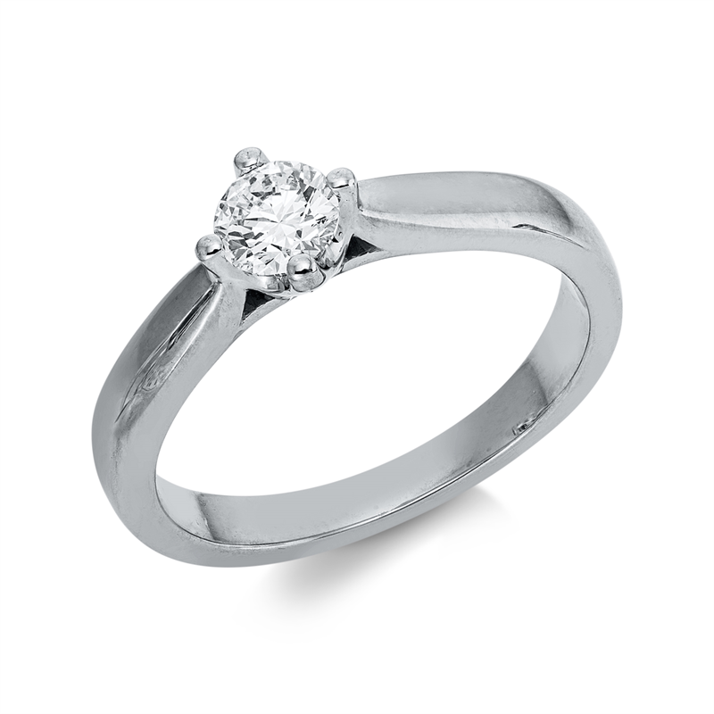 Ring 14 kt WG, GIA6515933889, 1 Brill. 0,30 ct, TW-si