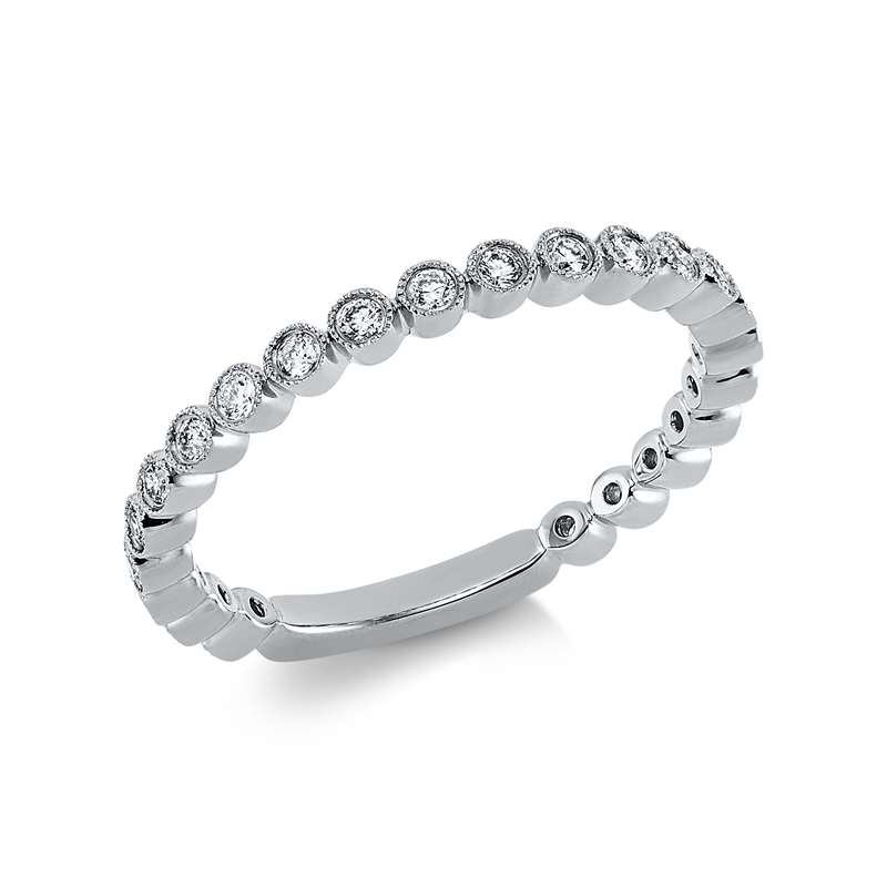 Ring 18 kt WG, 23 Brill. 0,24 ct, TW-si