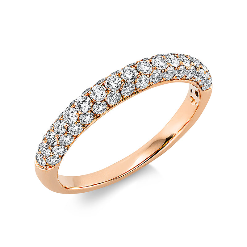 Ring 18 kt RG, 49 Brill. 0,84 ct, TW-si