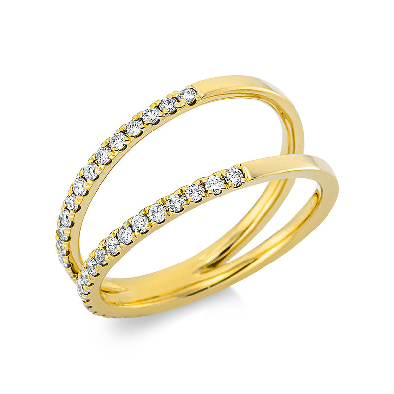 Ring 18 kt GG, 38 Brill. 0,36 ct, TW-si