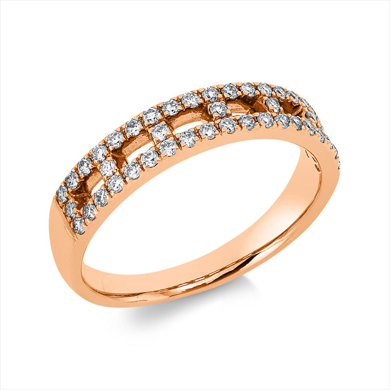 Ring 18 kt RG, 45 Brill. 0,35 ct, TW-si