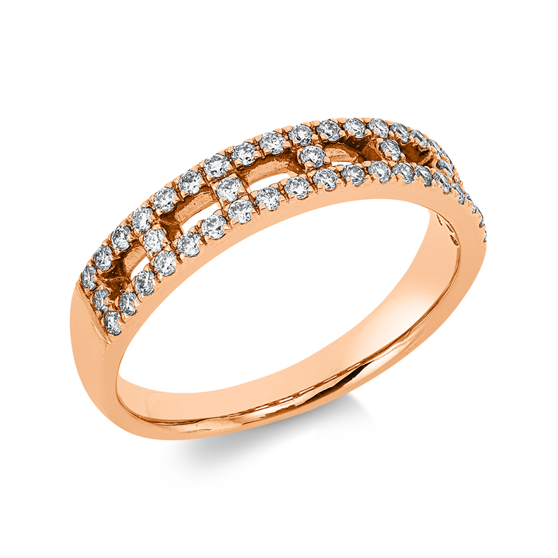 Ring 18 kt RG, 45 Brill. 0,35 ct, TW-si
