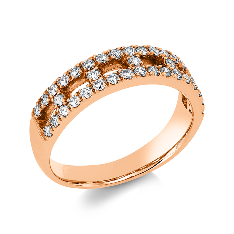 Ring 18 kt RG, 39 Brill. 0,51 ct, TW-si