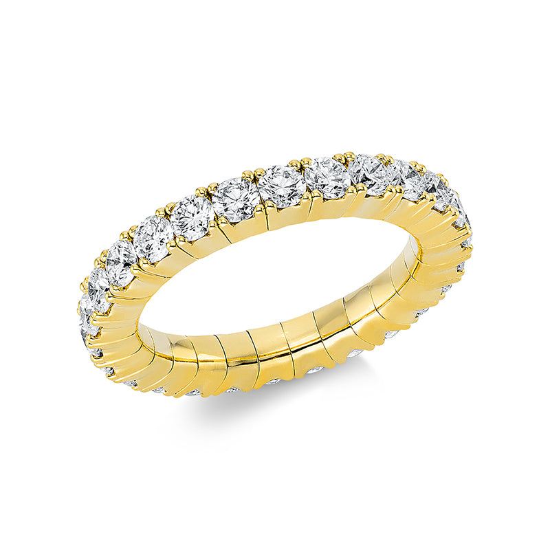 Ring 18 kt GG, Flex-Band, variabel, 26 Brill. 2,05 ct, TW-si