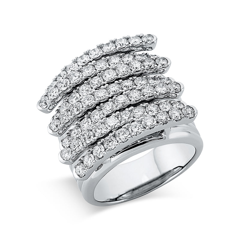 Ring 18 kt WG, 70 Brill. 2,85 ct, TW-vsi