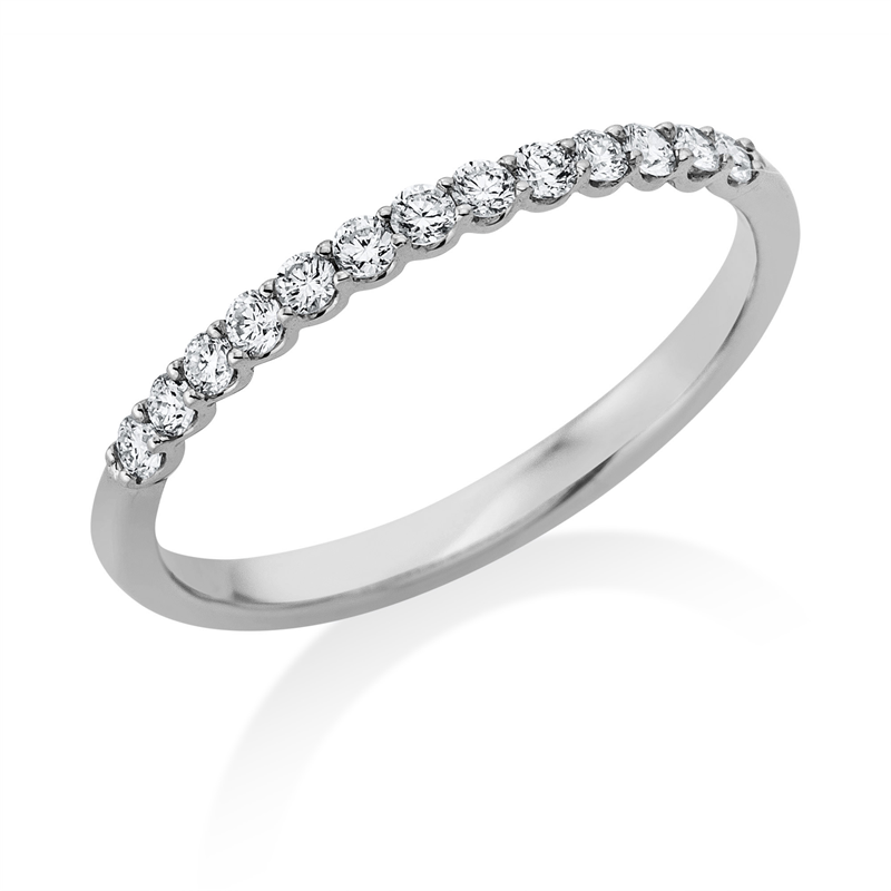 Ring 18 kt WG, 13 Brill. 0,23 ct, TW-si
