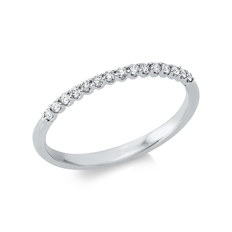 Ring 18 kt WG, 15 Brill. 0,14 ct, TW-si