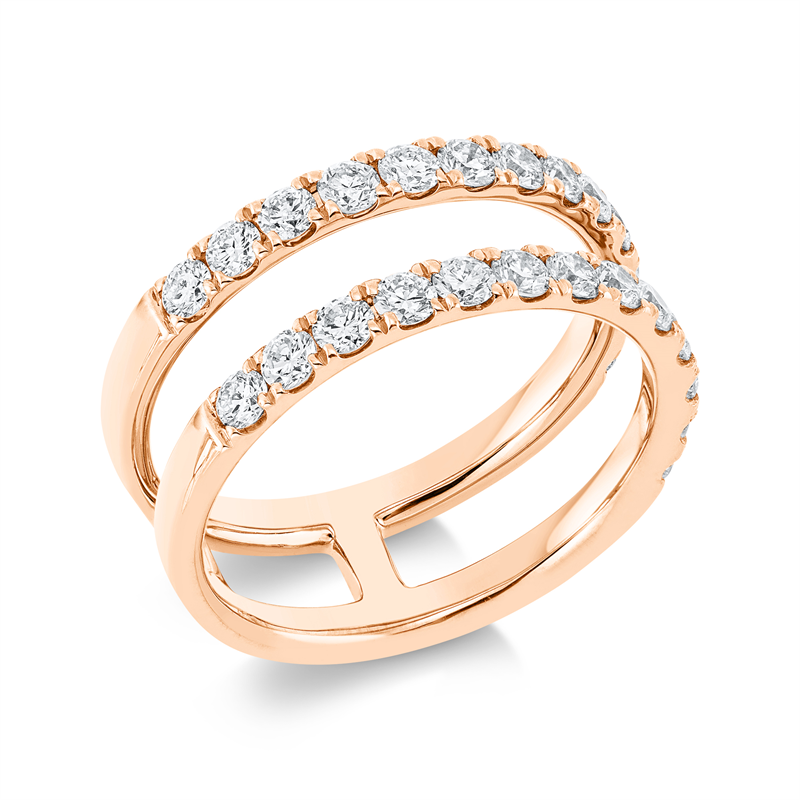 Ring 18 kt RG, 26 Brill. 1,06 ct, TW-si
