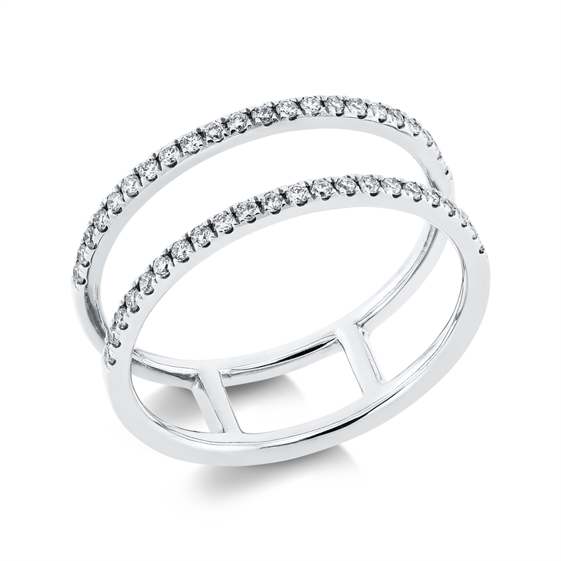 Ring 18 kt WG, 44 Brill. 0,27 ct, TW-si