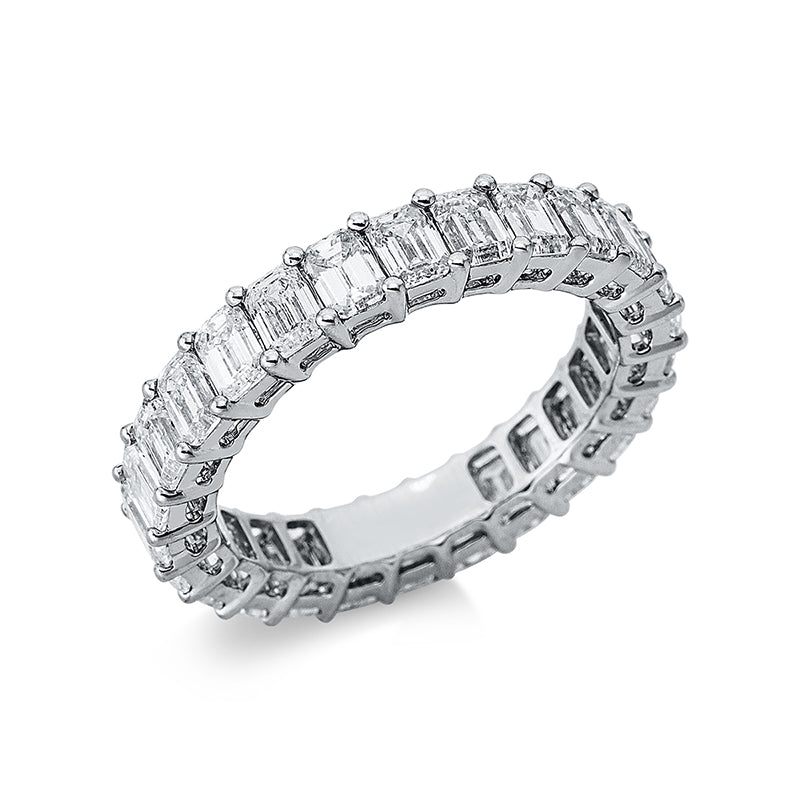 Ring 18 kt WG, 26 Sm.schliff 3,68 ct, TW-vsi