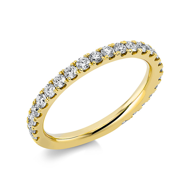 Ring 18 kt GG, 24 Brill. 0,70 ct, TW-si