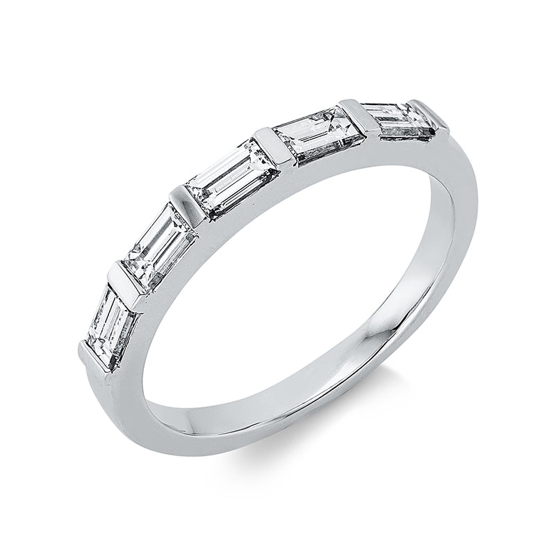 Ring 18 kt WG, 5 Bag. 0,79 ct, TW-vsi