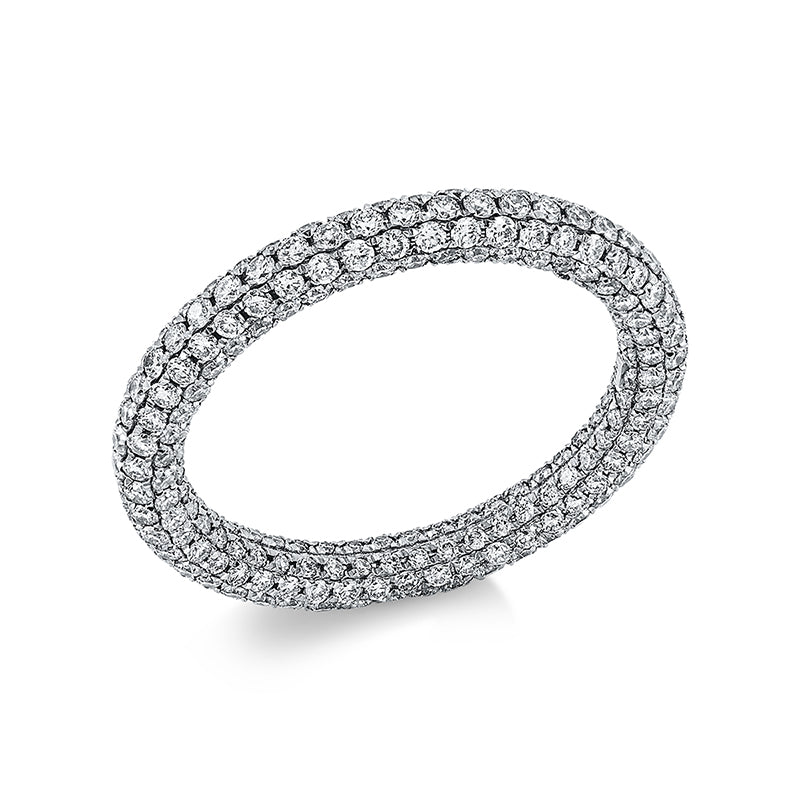 Ring 18 kt WG, 336 Brill. 1,88 ct, W-si
