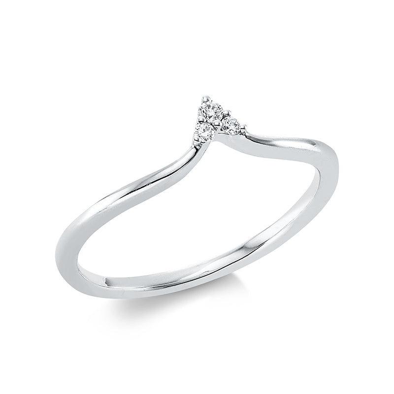 Ring 18 kt WG, 3 Brill. 0,04 ct, TW-si
