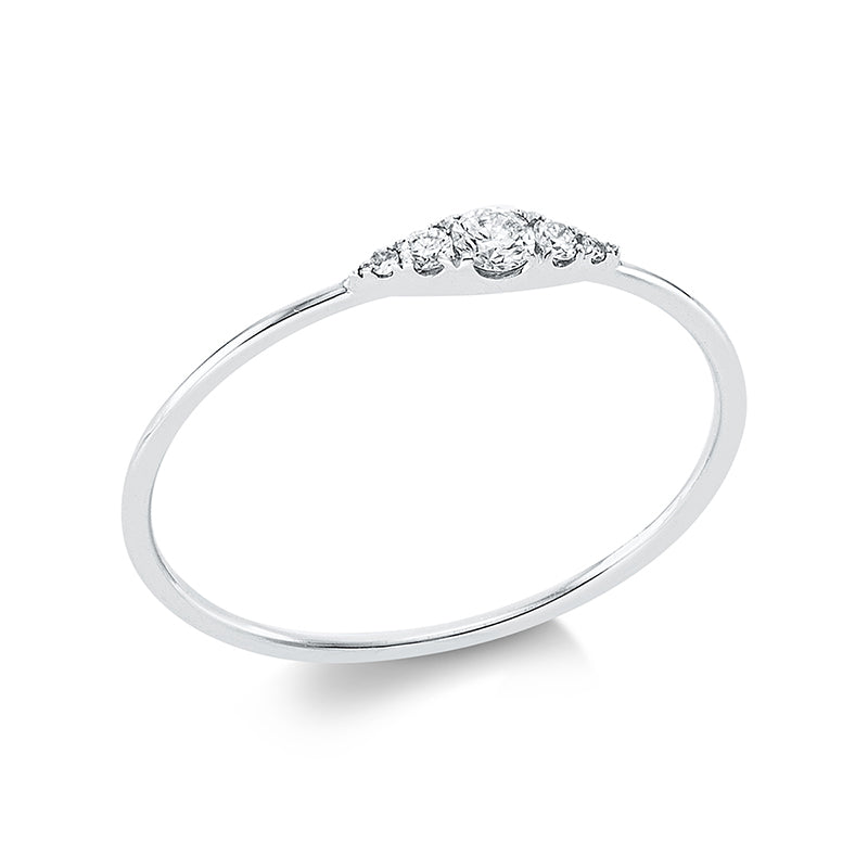 Ring 18 kt WG, 5 Brill. 0,09 ct, TW-si