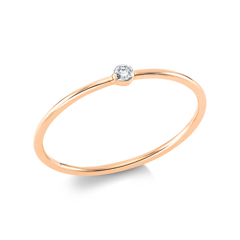 Ring 18 kt RG, 1 Brill. 0,03 ct, TTLB-si