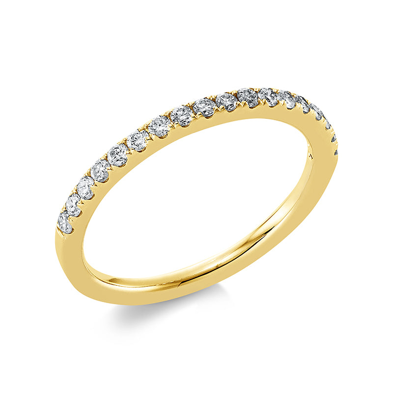 Ring 18 kt GG, 18 Brill. 0,27 ct, TW-si