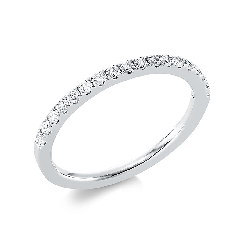 Ring 18 kt WG, 18 Brill. 0,28 ct, TW-si
