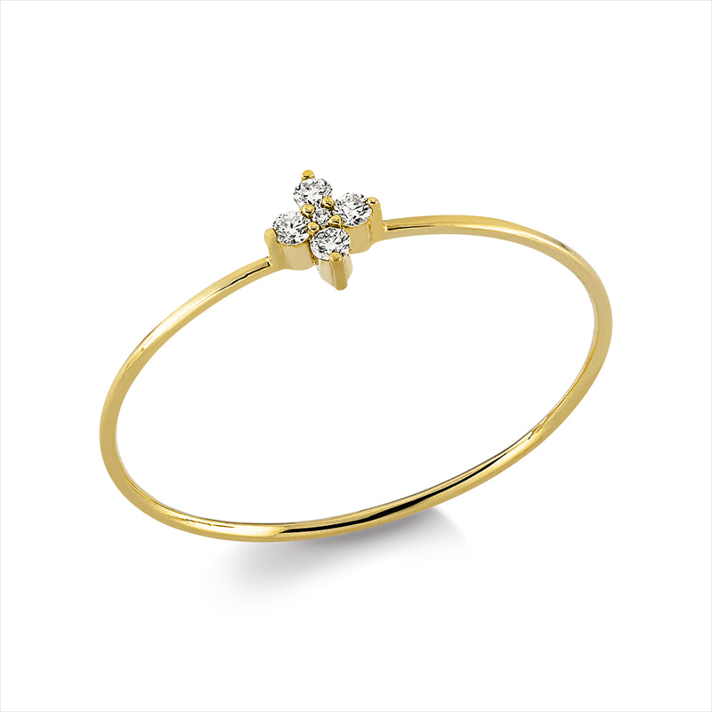 Ring 18 kt GG, 5 Brill. 0,04 ct, TW-si