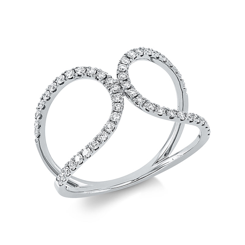 Ring 18 kt WG, 50 Brill. 0,40 ct, TW-si