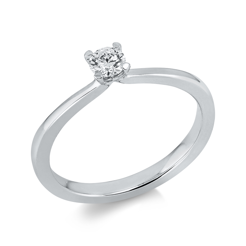 Ring 18 kt WG, GIA6551606501, 1 Brill. 0,20 ct, TW-vsi
