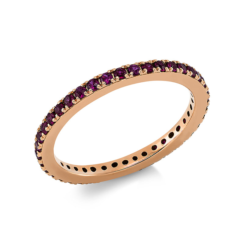 Ring 18 kt RG, 40 Rubine 0,62 ct rot