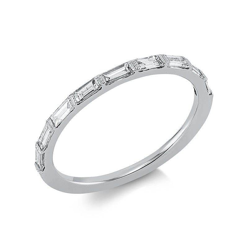 Ring 18 kt WG, 9 Bag. 0,36 ct, TW-vsi