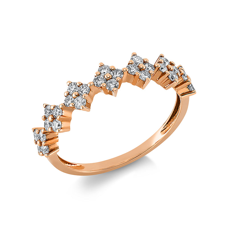 Ring 18 kt RG, 28 Brill. 0,52 ct, TW-si