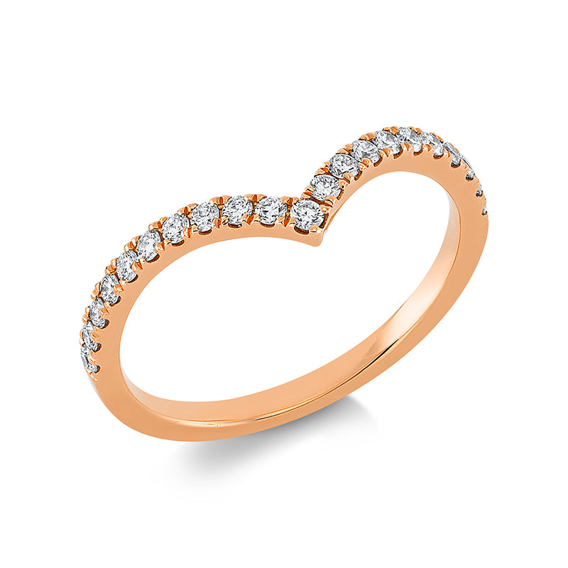 Ring 18 kt RG, 21 Brill. 0,26 ct, TW-si