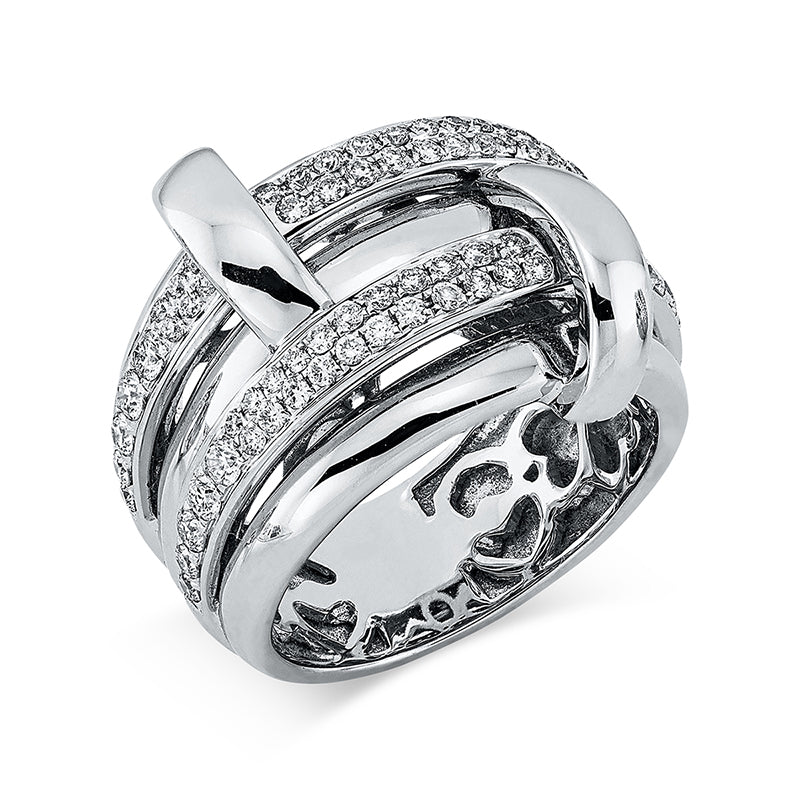 Ring 18 kt WG, 76 Brill. 0,79 ct, TW-vsi/si