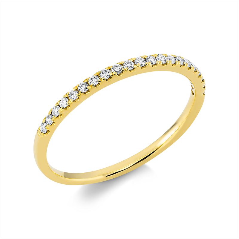 Ring 18 kt GG, 21 Brill. 0,15 ct, TW-si