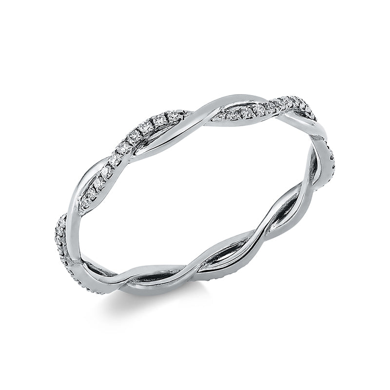 Ring 18 kt WG, 50 Brill. 0,13 ct, TW-si