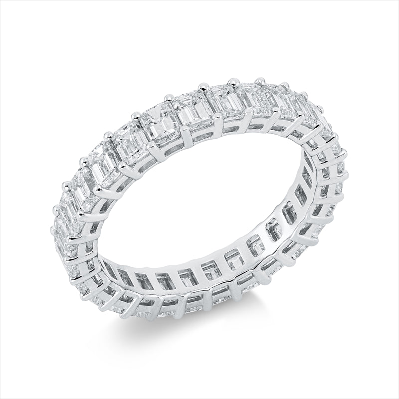 Ring 18 kt WG, 28 Sm.schliff 2,92 ct, TW-si