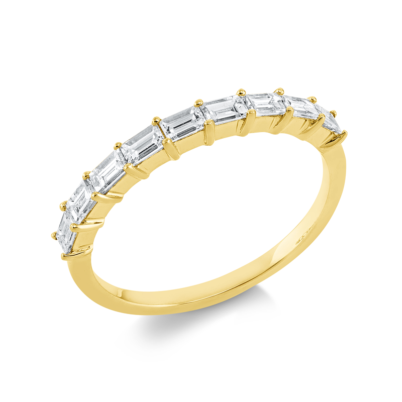 Ring 18 kt GG, 9 Bag. 0,52 ct, TW-vsi