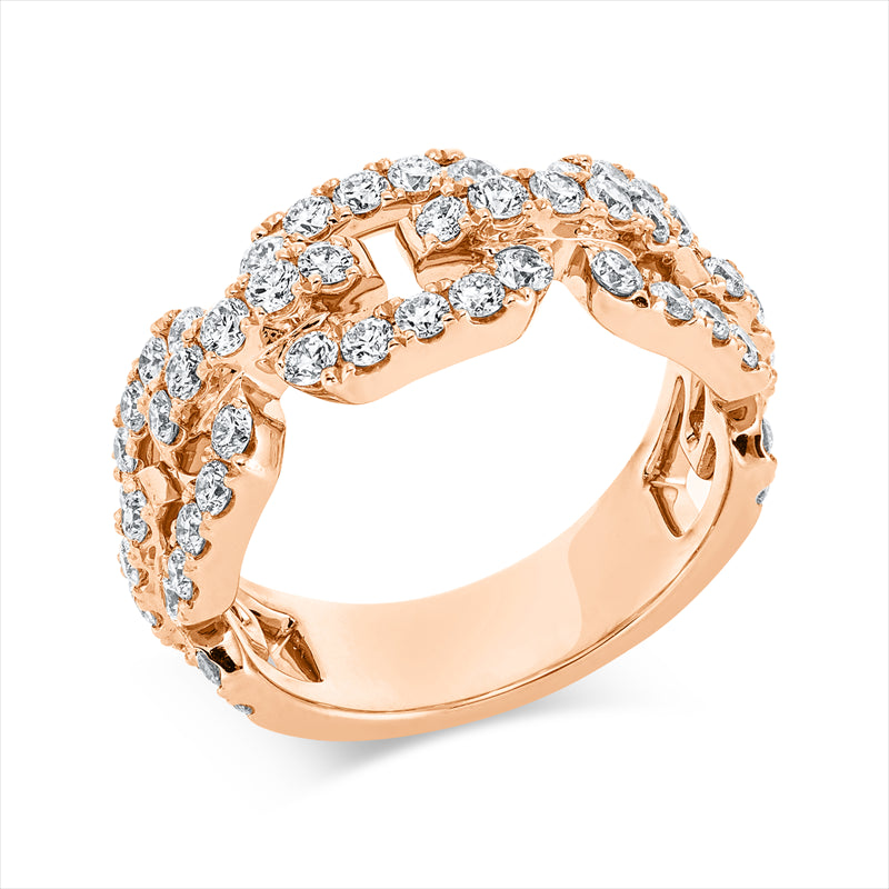 Ring 18 kt RG, 58 Brill. 1,44 ct, TW-vsi