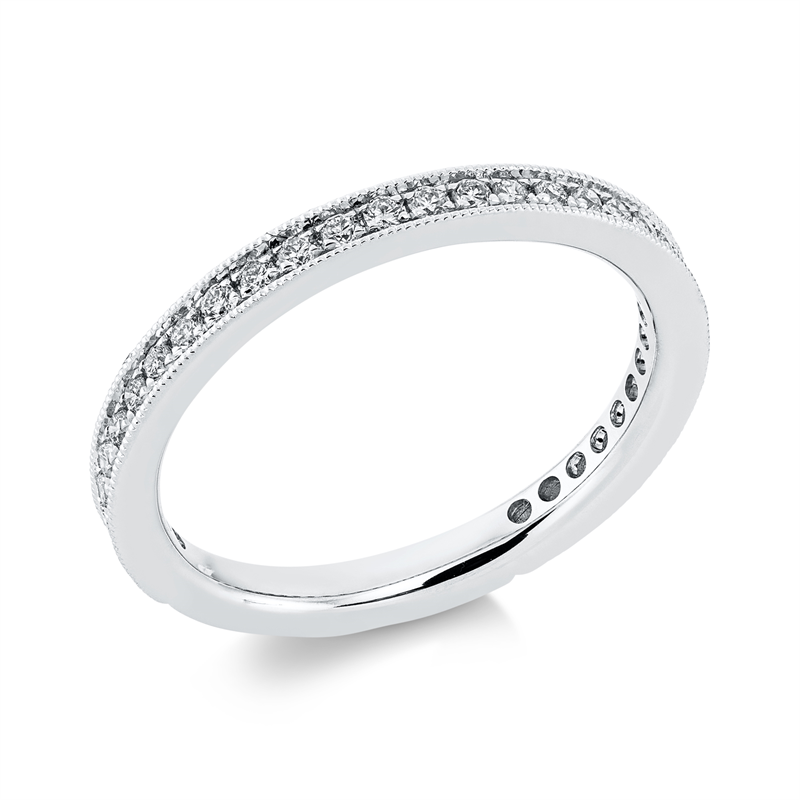 Ring 18 kt WG, 32 Brill. 0,28 ct, TW-vsi