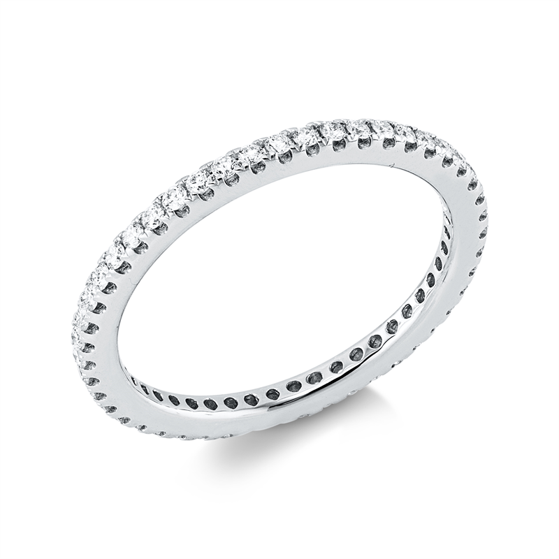 Ring 18 kt WG, 47 Brill. 0,35 ct, TW-vsi