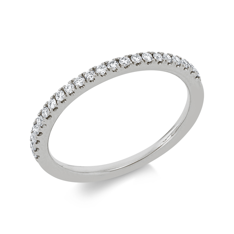 Ring 18 kt WG, 22 Brill. 0,17 ct, TW-vsi