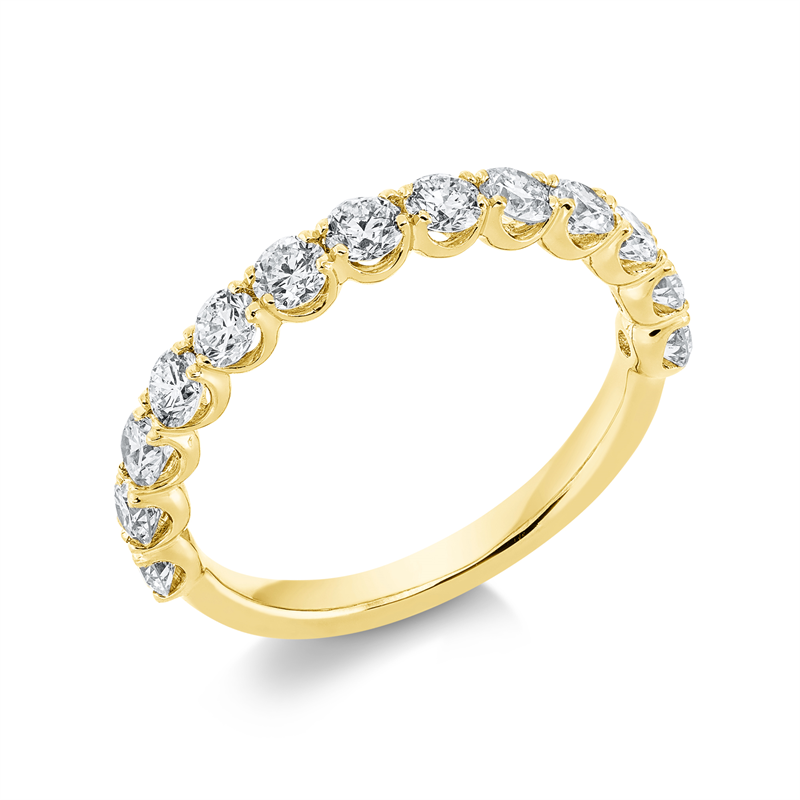 Ring 18 kt GG, 13 Brill. 1,06 ct, TW-si
