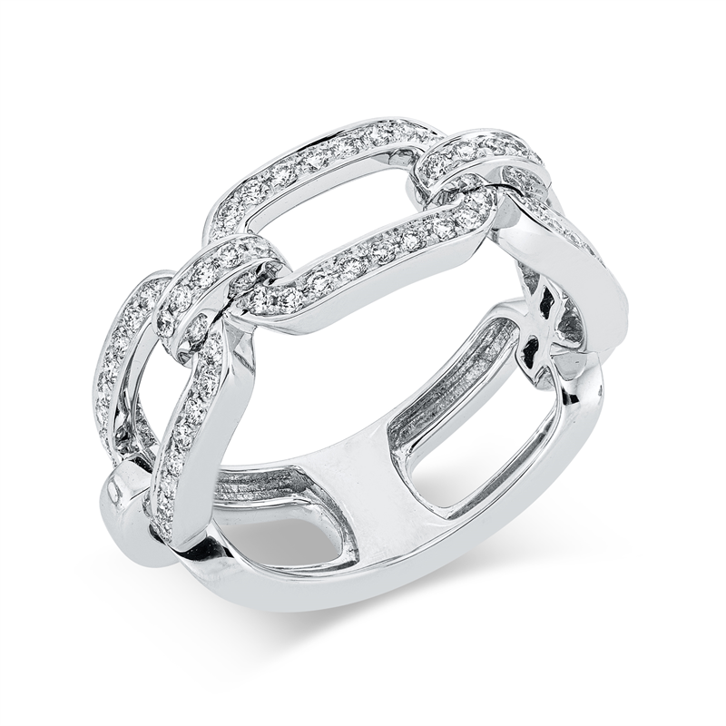 Ring 18 kt WG, 66 Brill. 0,43 ct, TW-vsi