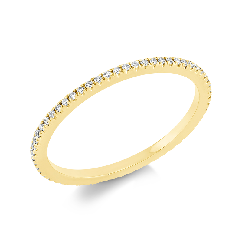 Ring 18 kt GG, 62 Dia. 0,14 ct, TW-si