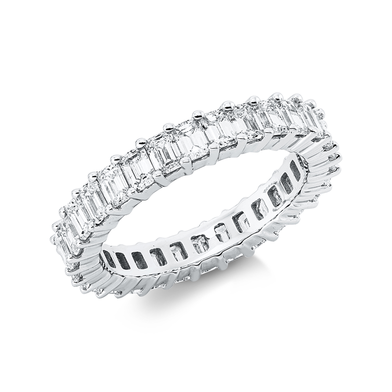 Ring 18 kt WG, 30 Sm.schliff 3,00 ct, TW-si